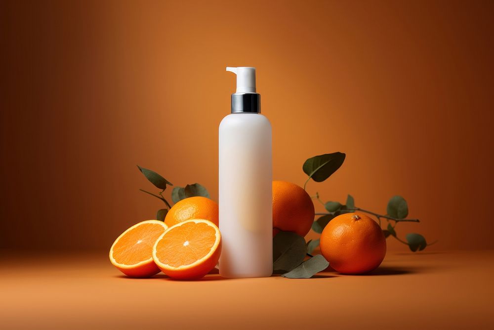 Orange bottle grapefruit plant. AI generated Image by rawpixel.