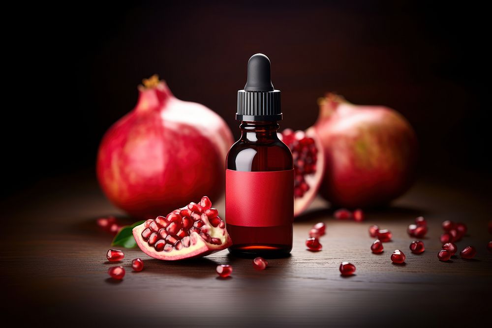 Pomegranate bottle fruit plant. AI generated Image by rawpixel.