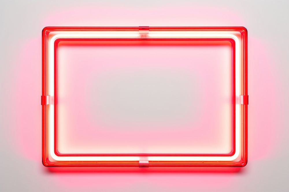 Neon frame light red illuminated. AI generated Image by rawpixel.
