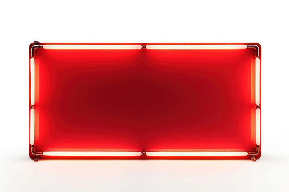 Light neon bulbs sign red white background. AI generated Image by rawpixel.