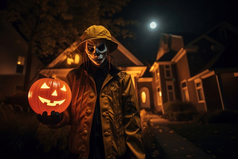 Halloween outdoors night adult. AI generated Image by rawpixel.