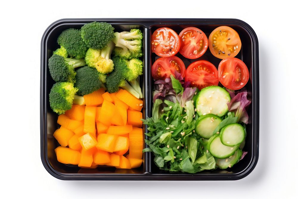 Vegetable food vegetable broccoli bento. AI generated Image by rawpixel.