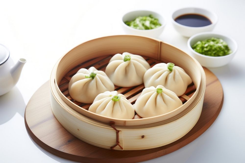Vegetable Steamed Buns food vegetable dumpling. AI generated Image by rawpixel.