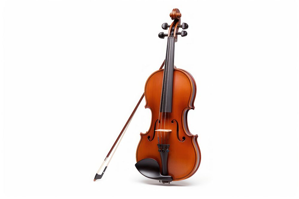 Violin white background performance orchestra. AI generated Image by rawpixel.