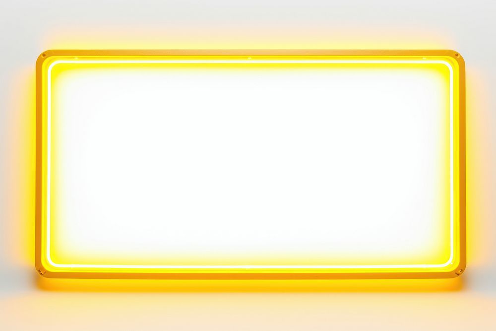 Neon frame lighting yellow illuminated. AI generated Image by rawpixel.