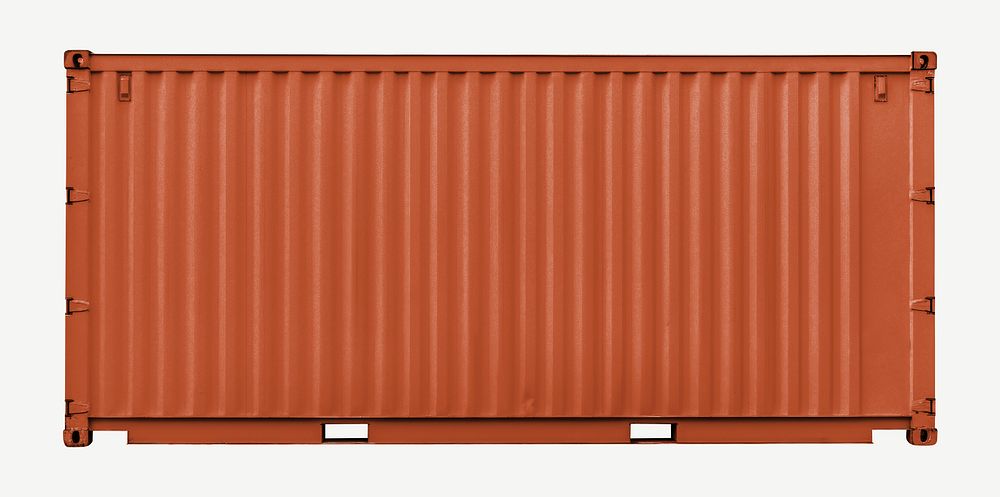 Shipping container mockup, logistics psd