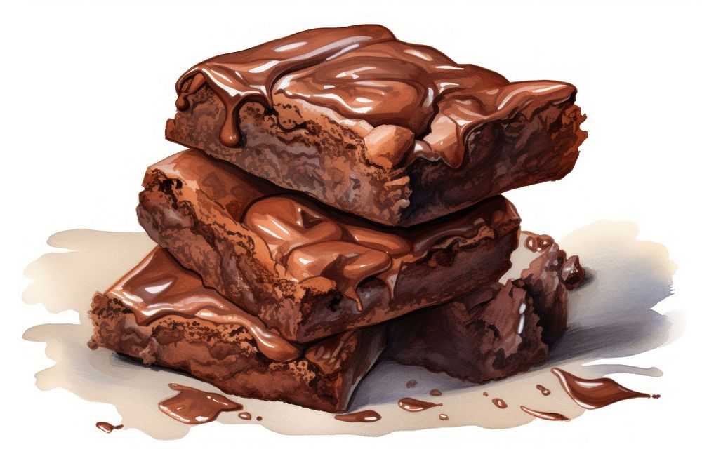 Brownies confectionery chocolate dessert. AI generated Image by rawpixel.