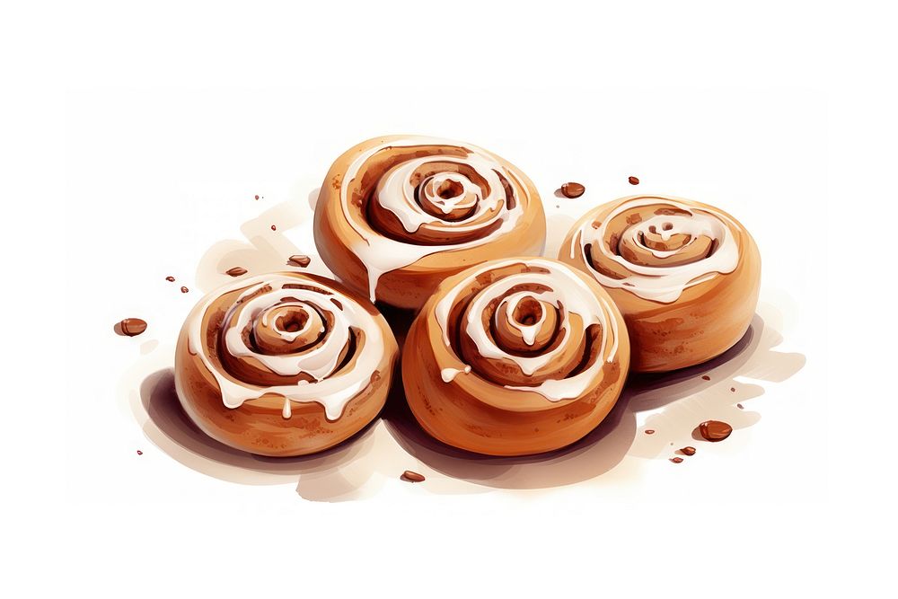 Cinnamon rolls dessert food chocolate. AI generated Image by rawpixel.