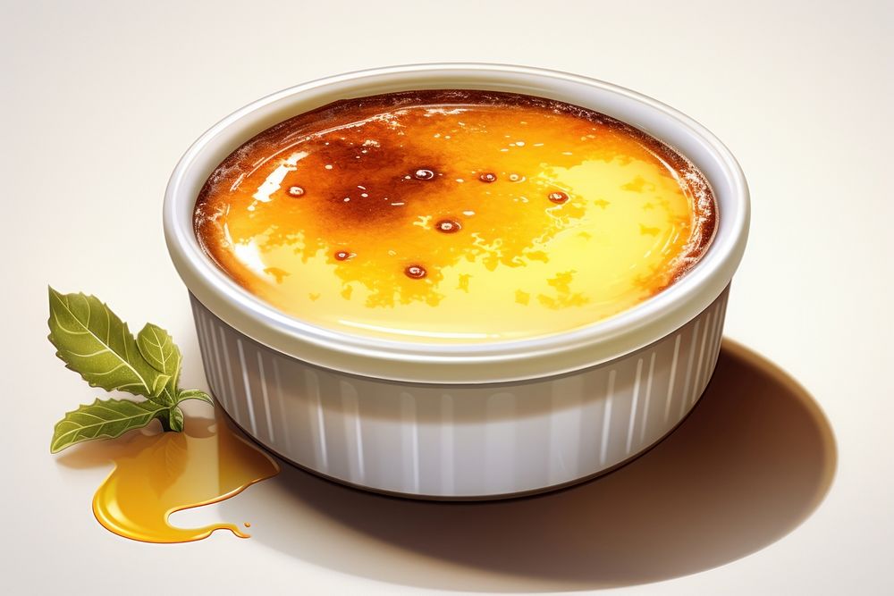 Creme brulee food refreshment breakfast. AI generated Image by rawpixel.