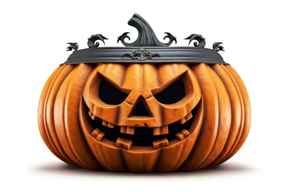 Halloween coffin pumpkin anthropomorphic jack-o'-lantern jack-o-lantern. AI generated Image by rawpixel.