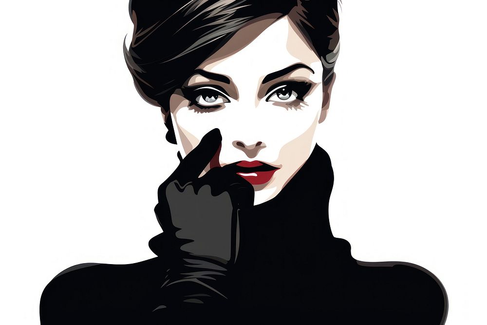 Woman dark fashion portrait adult face. AI generated Image by rawpixel.