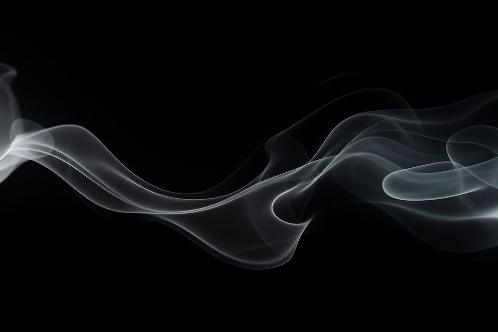 Isolated smoke effect, black background, AI generated image by rawpixel