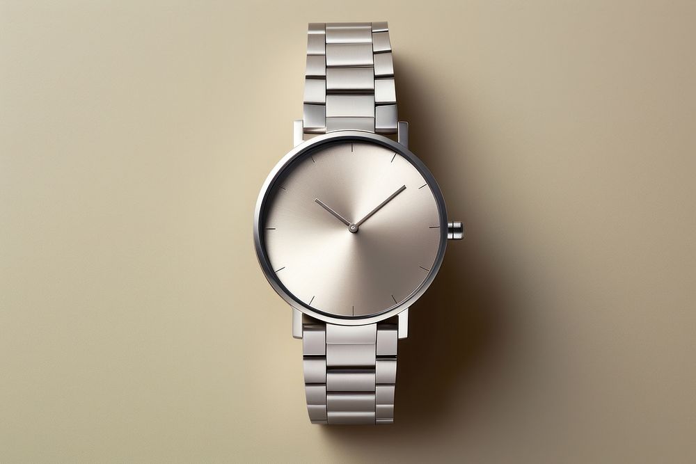 Wristwatch silver platinum accuracy. AI generated Image by rawpixel.