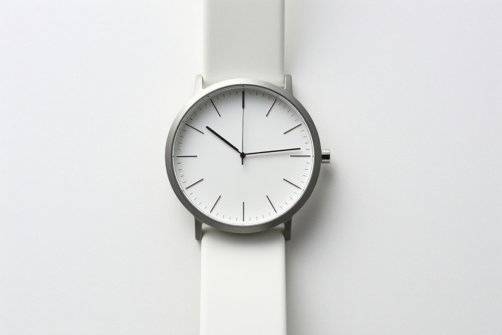 Wristwatch clock white accuracy. 