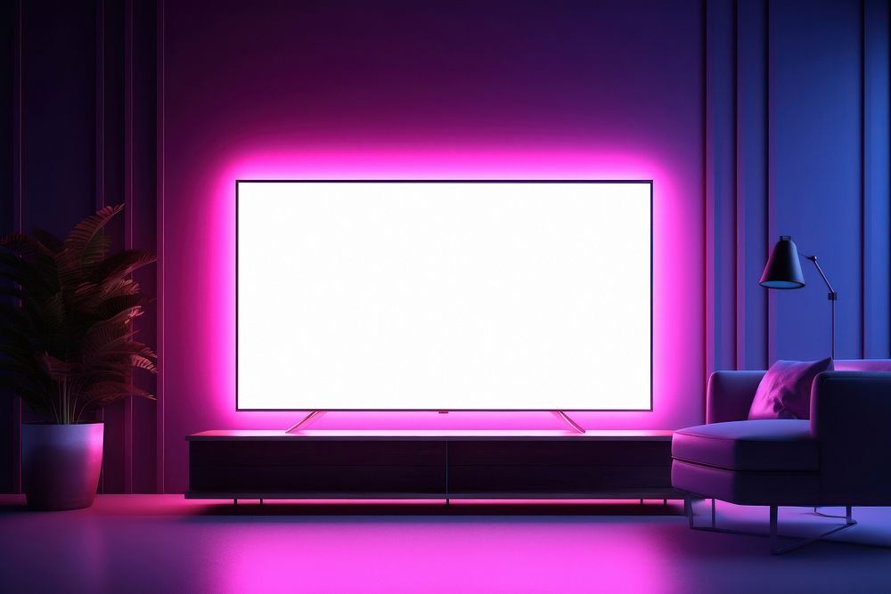 Screen architecture television furniture. AI generated Image by rawpixel.