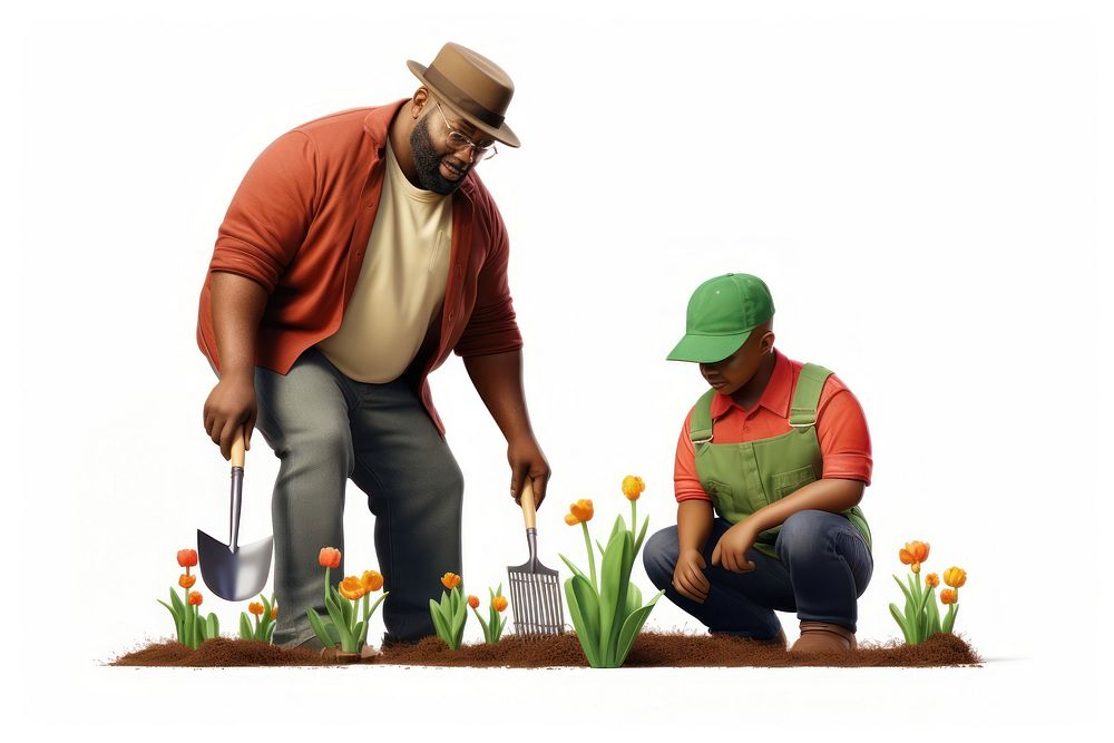 Gardening outdoors adult togetherness. AI generated Image by rawpixel.