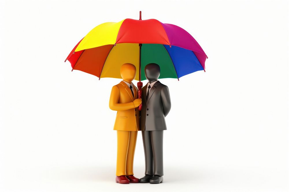 Umbrella adult togetherness protection. AI generated Image by rawpixel.