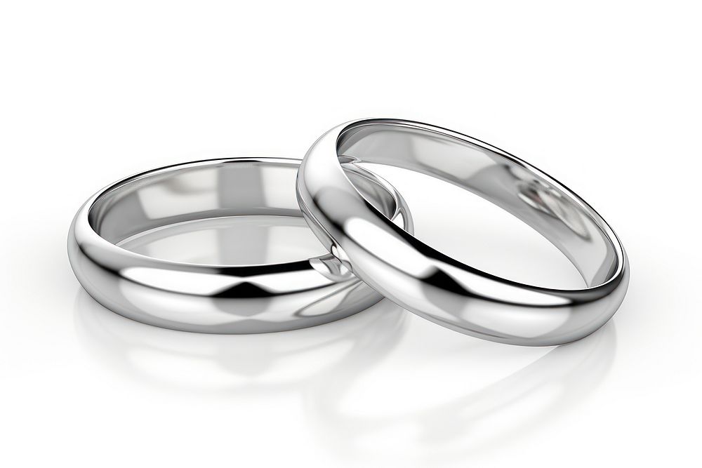 Silver rings platinum jewelry white. AI generated Image by rawpixel.