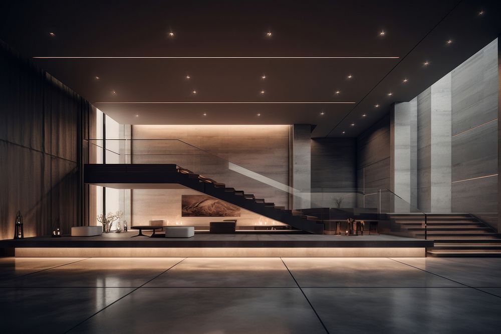 Buiding architecture staircase building. AI generated Image by rawpixel.