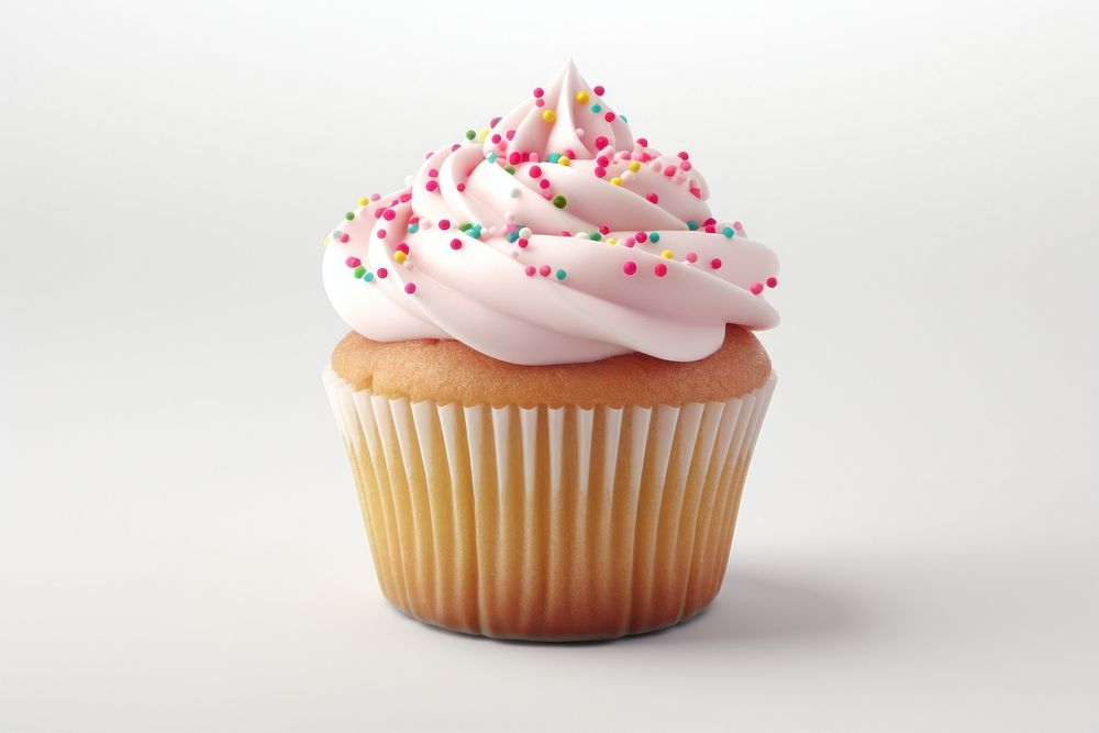 Cupcake sprinkles dessert icing. AI generated Image by rawpixel.