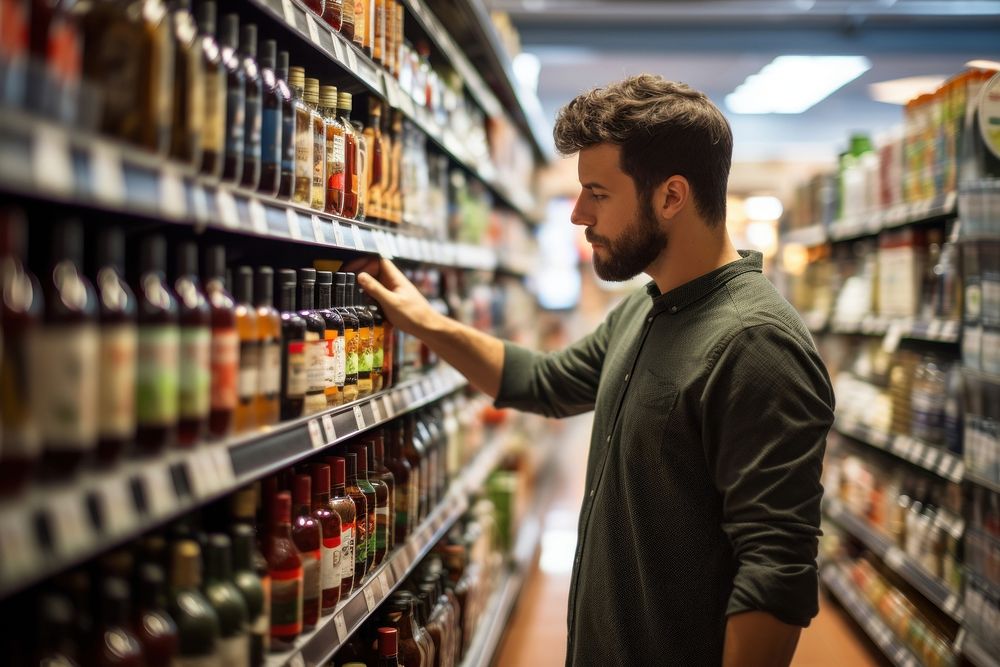 Supermarket looking shelf store. AI generated Image by rawpixel.