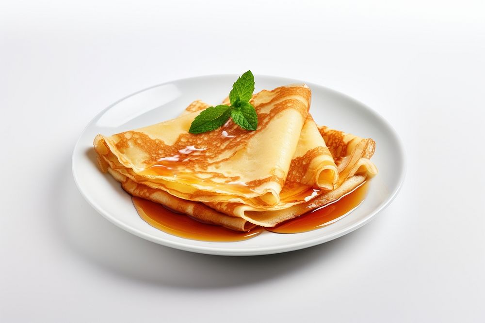 Crepe plate pancake food. 