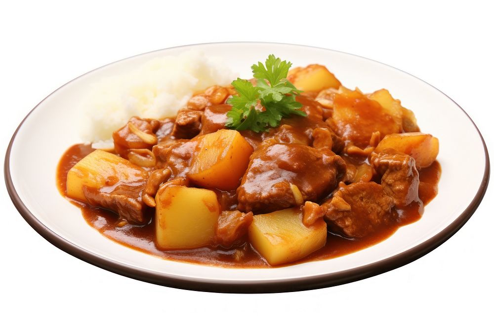 Japanese curry plate food stew. AI generated Image by rawpixel.