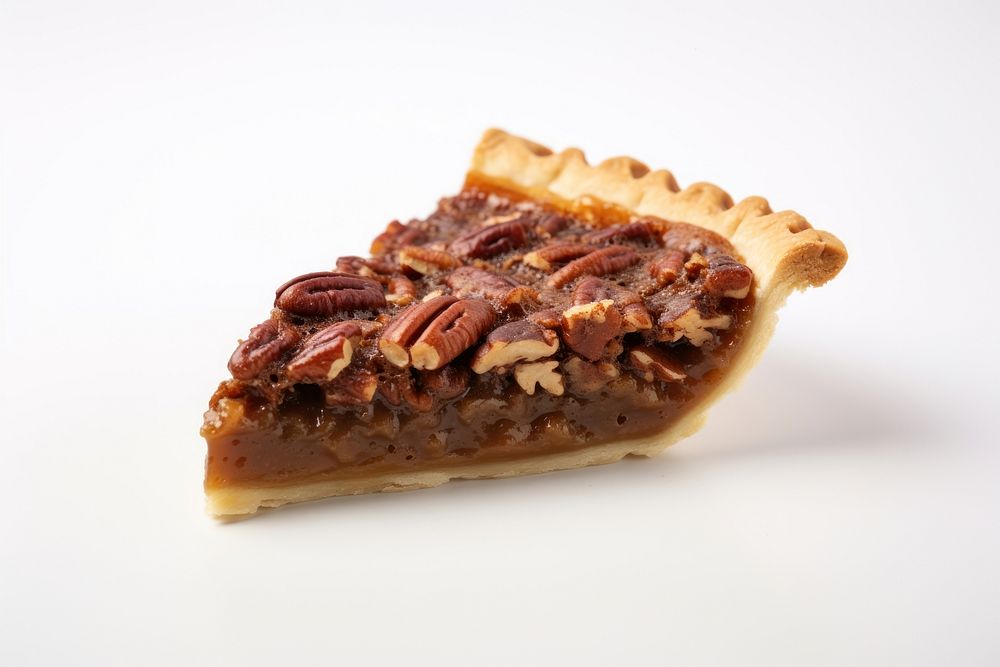 Pecan pie dessert slice food. AI generated Image by rawpixel.