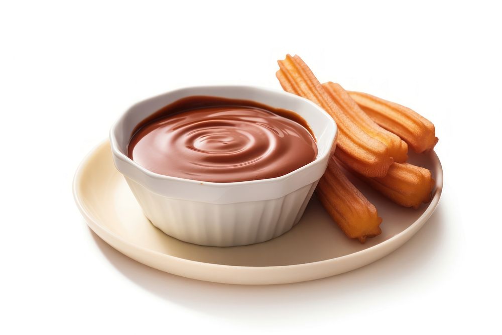 A churros dip chocolate dessert. AI generated Image by rawpixel.