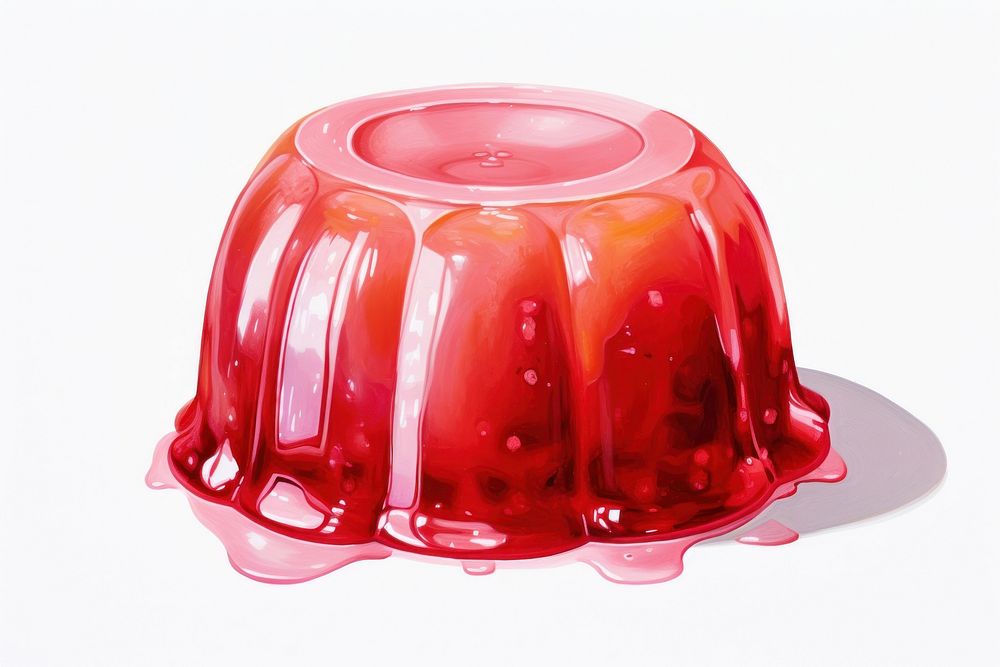 A jello food white background freshness. AI generated Image by rawpixel.