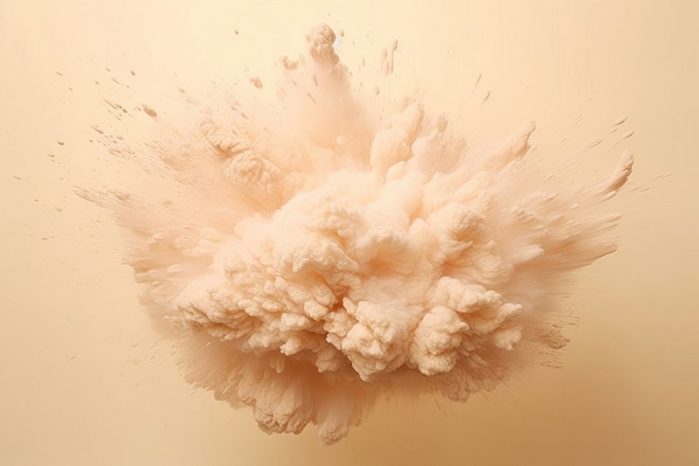 Explosion Beige Powder chandelier fragility. AI generated Image by rawpixel.
