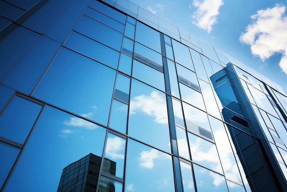 Business building reflections sky architecture outdoors. AI generated Image by rawpixel.