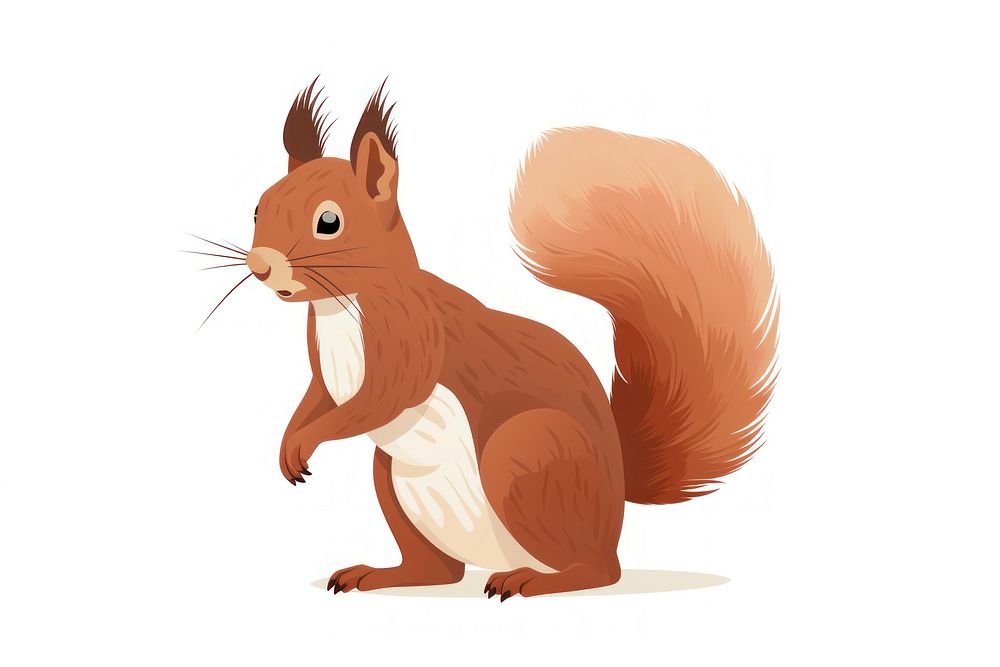 Eurasian red squirrel rodent mammal animal. AI generated Image by rawpixel.