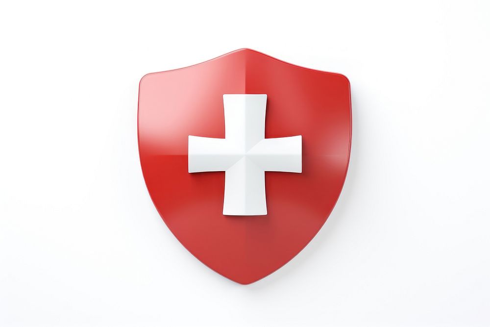 Healthcare icon symbol cross protection. AI generated Image by rawpixel.