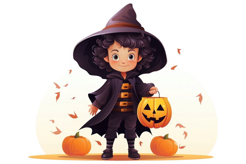 Witch costume boy halloween anthropomorphic. AI generated Image by rawpixel.