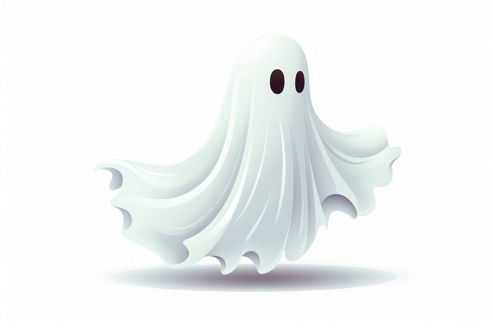 White ghost halloween cartoon celebration. AI generated Image by rawpixel.