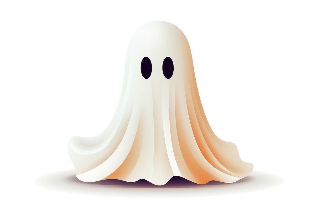 White ghosy halloween cartoon celebration. AI generated Image by rawpixel.