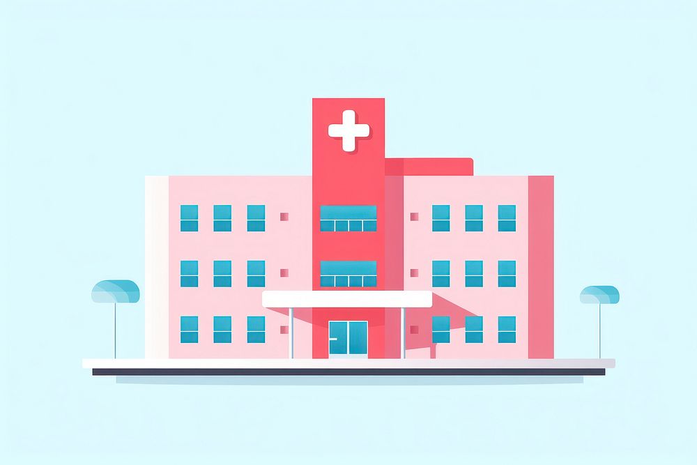 Hospital icon architecture building city. AI generated Image by rawpixel.
