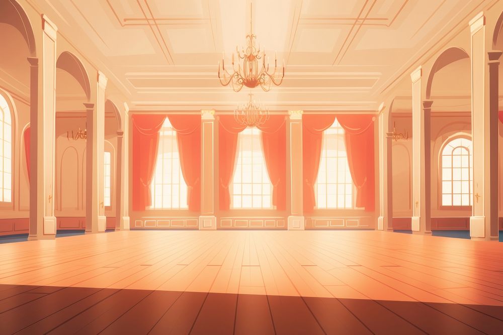 Ballroom flooring architecture illuminated. AI generated Image by rawpixel.