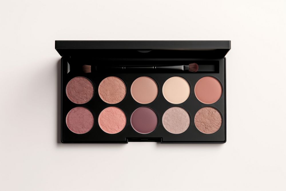 Palette cosmetics white background arrangement. AI generated Image by rawpixel.