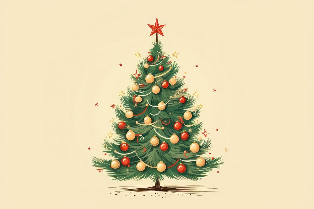 Christmas tree plant christmas ornament. AI generated Image by rawpixel.