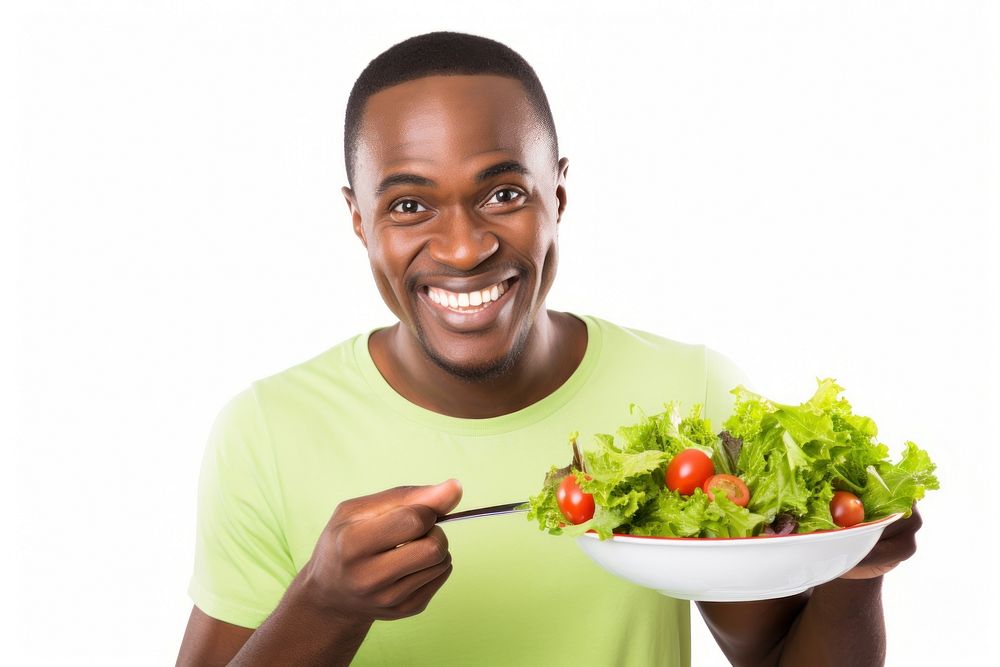 Healthy eating portrait salad adult. AI generated Image by rawpixel.