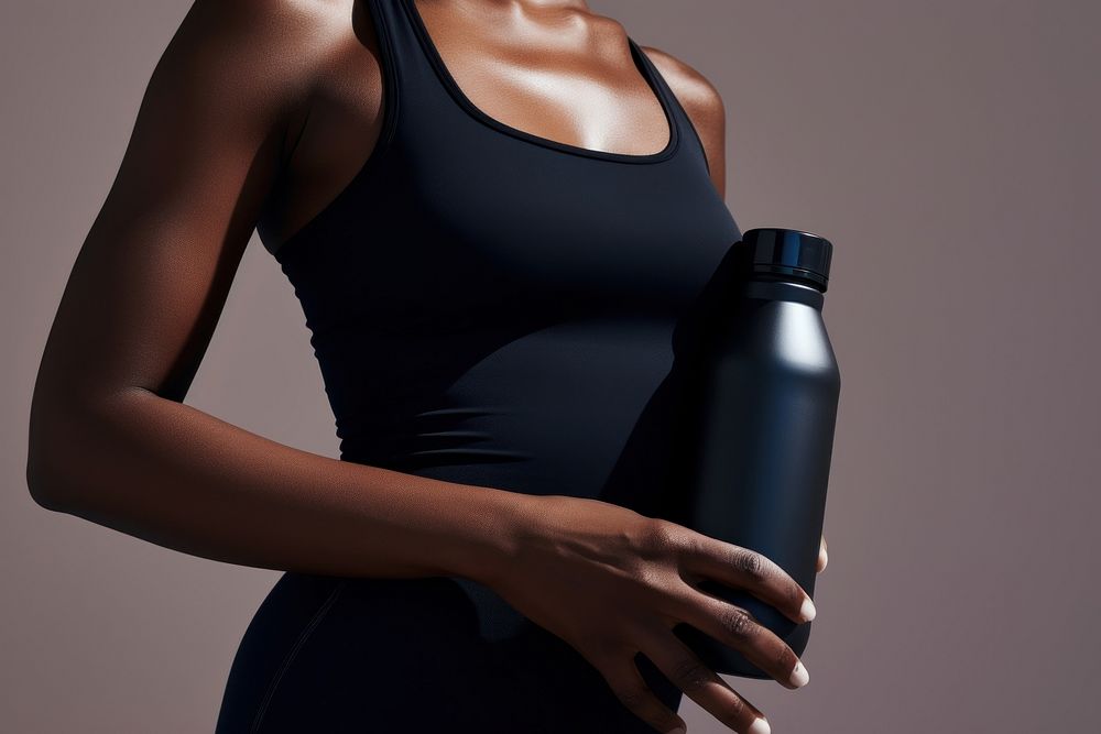 Gym water bottle sports adult woman. AI generated Image by rawpixel.
