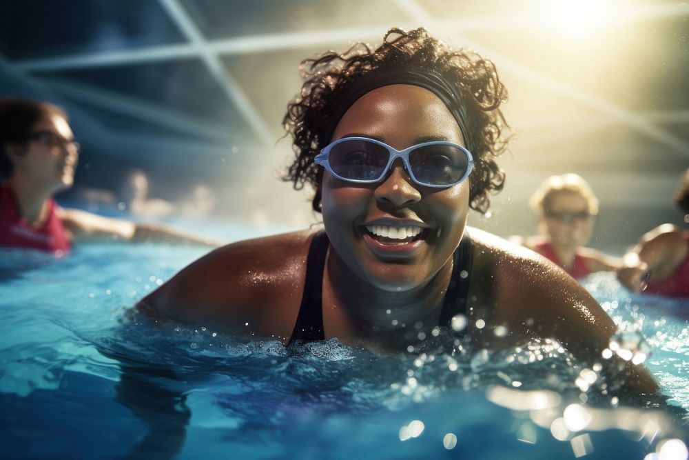 Recreation sunglasses swimming portrait. AI generated Image by rawpixel.