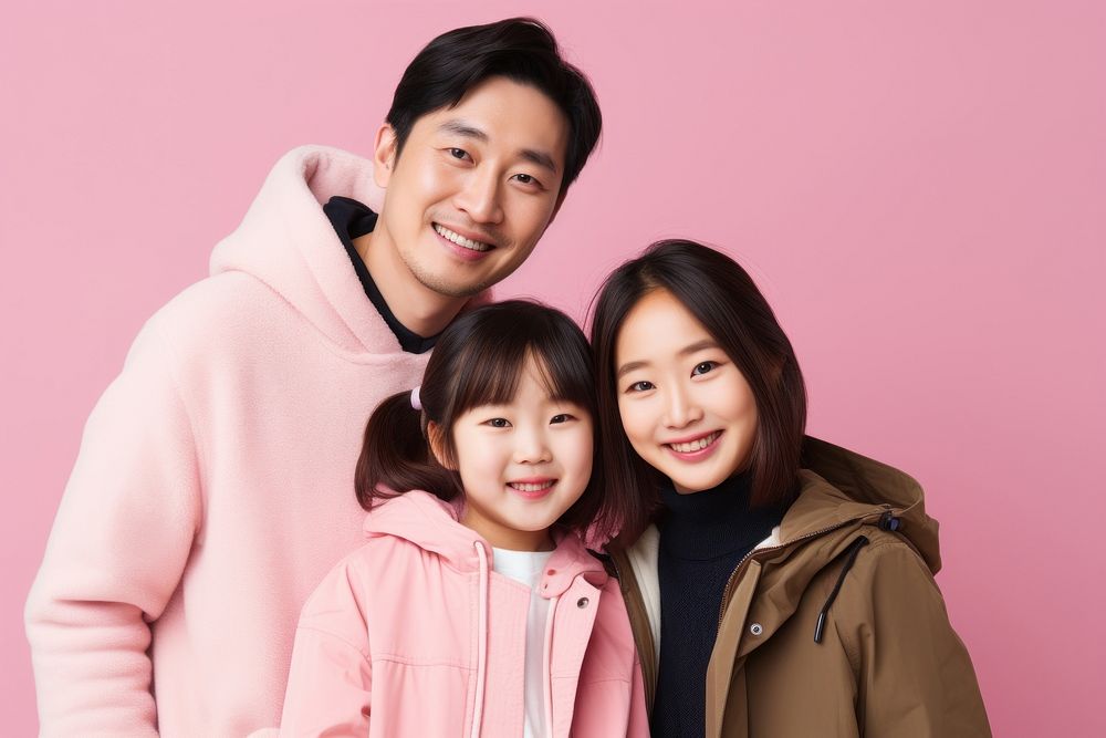 Asian family smiling adult child. AI generated Image by rawpixel.