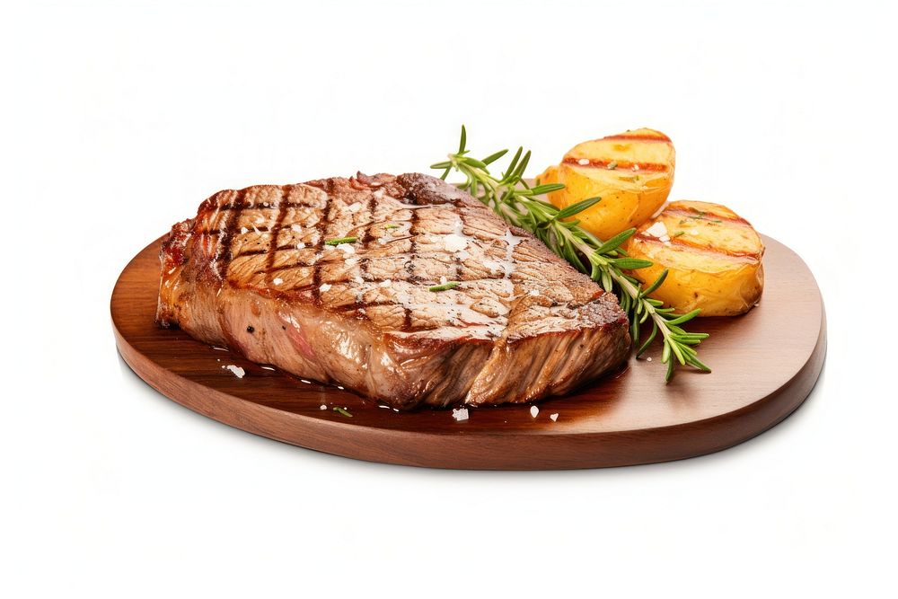 Salmon roasted steak food meat beef. AI generated Image by rawpixel.