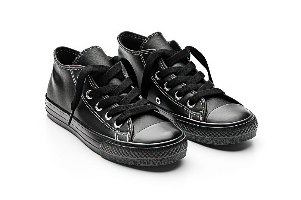 Tennis shoes footwear black white. AI generated Image by rawpixel.