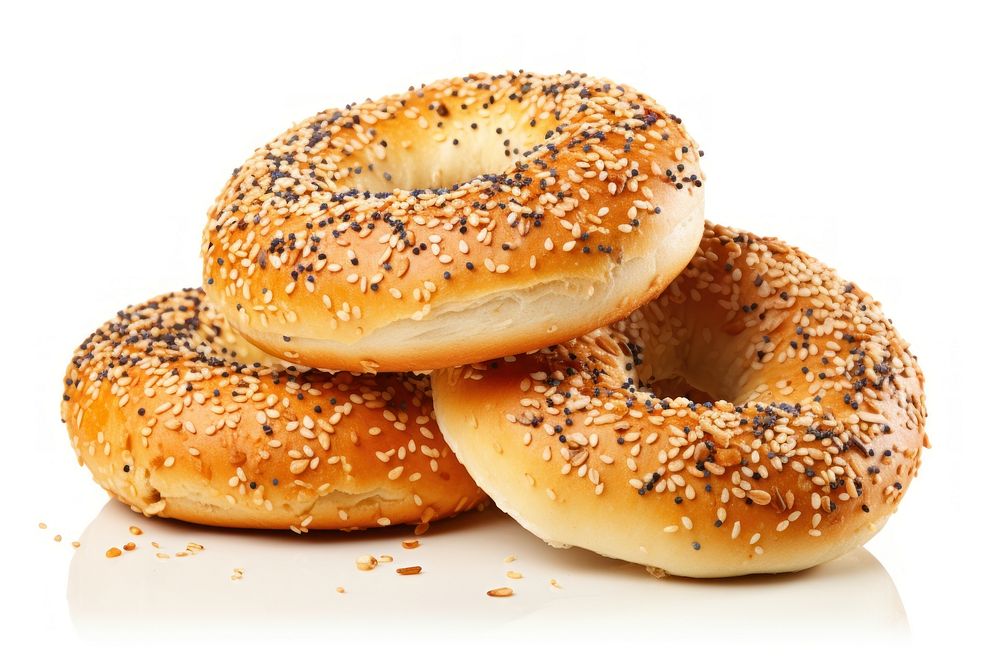 Bagel breakfast bread food. AI generated Image by rawpixel.