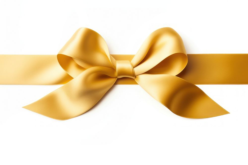 Golden satin ribbon celebration anniversary accessories. 