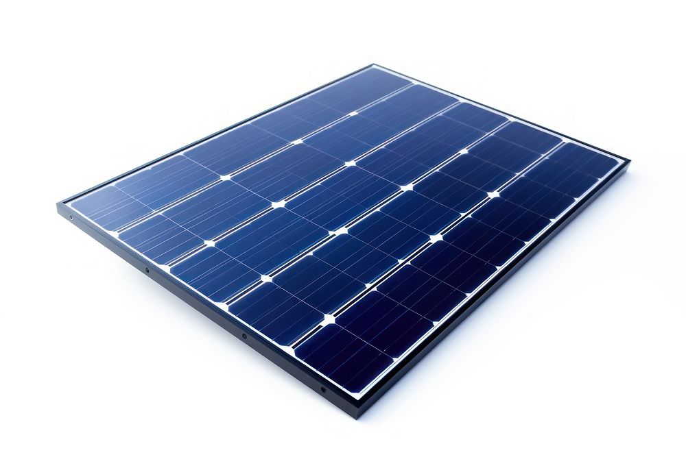 Blue white background solar panels electricity. 